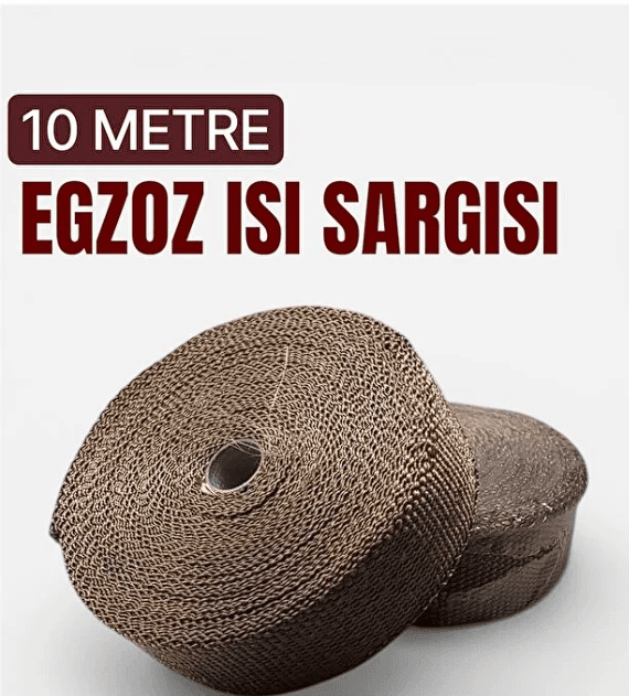 10 metre egzoz yalıtım ısı sargısı, egzoz sargısı, downpipe manifold için titanyum yalıtım sargısı — 1