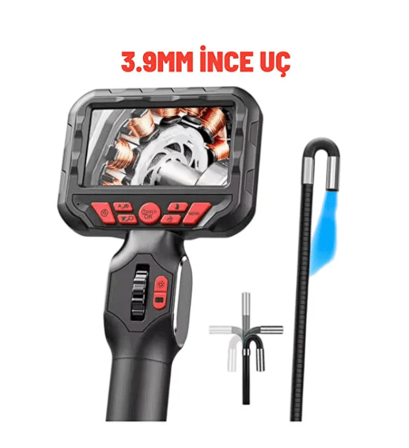 NIDAGE endoskop kamera yılan kamera 3.9mm 360 derece oynar başlıklı 1 metre — 1