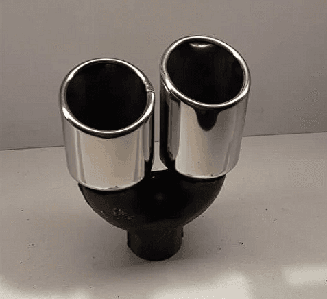 76mm çiftli sol parlak nikelaj egzoz ucu — 1