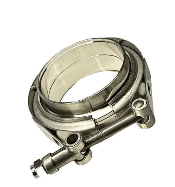 63mm Krom V Bant Kelepçe Paslanmaz Çelik Turbo Downpipe Egzoz Bağlantı Flanş ve Kelepçesi — 1