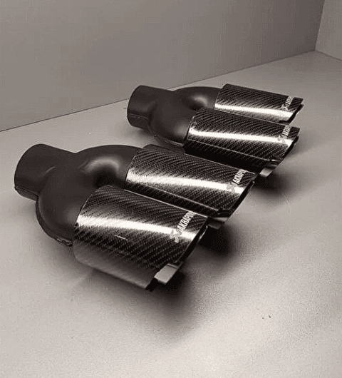 76mm Çiftli Sağ-Sol Akrapovic Egzoz Ucu Takımı – Universal Spor Egzoz Ucu, Modifiye Uyumlu — 1