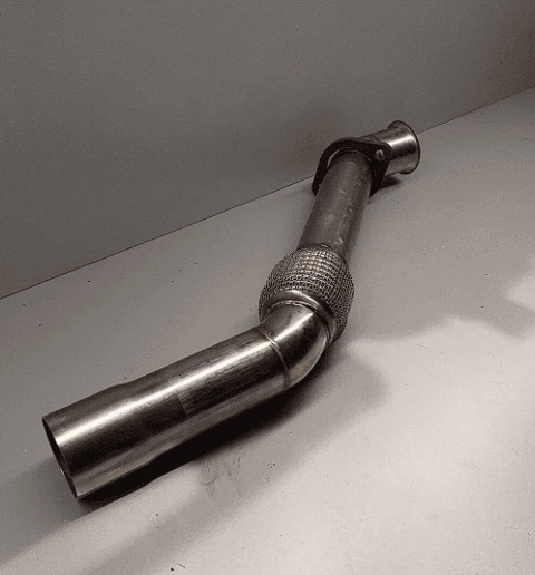 BMW dizel E60/E90 163 hp downpipe performans egzoz parçası krom — 1