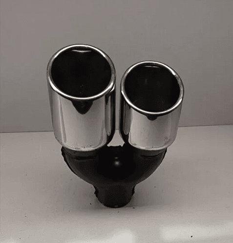 90mm sağ çiftli universal nikelaj egzoz ucu — 1