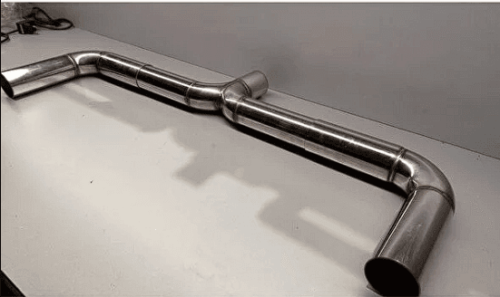 Her araca uyumlu çift çıkış için Full krom Y pipe — 1